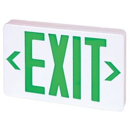 ELCO LIGHTING LED Exit Sign, Green or Red Letters, Single/Double Face Configurable, EELE3 EELE3